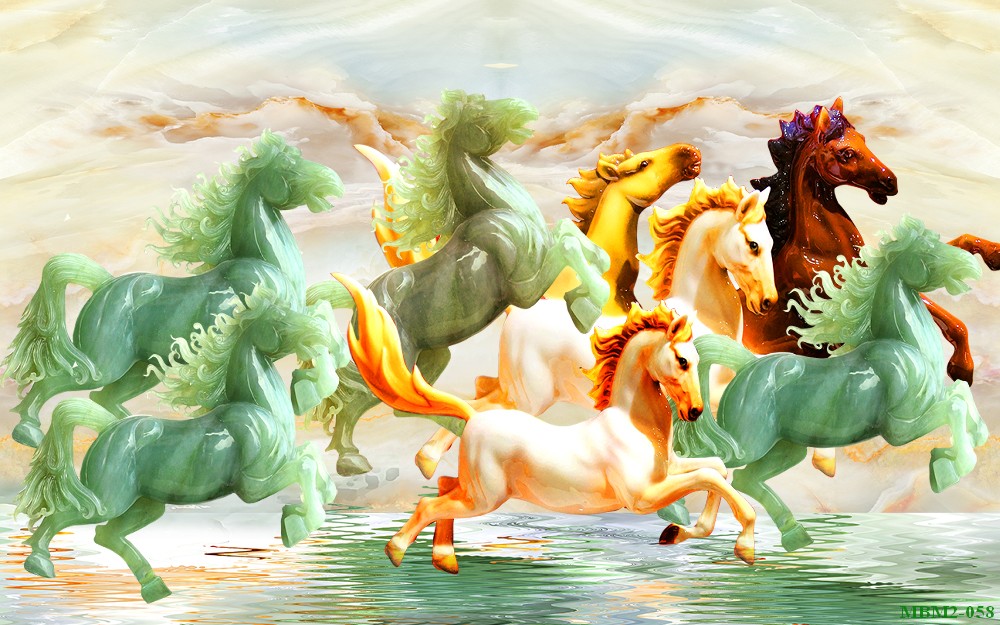 Tranh ngựa - bát mã - Mã đáo MBM2-058